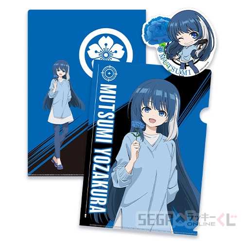 D賞-2 クリアファイル＆ステッカーセット 夜桜六美 [クリアファイル A4 /ステッカー 全長約10×10cm]