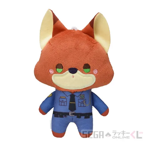 C賞-1 ぽわぽわぬいぐるみマスコット ニック・ワイルド [約11×6cm]