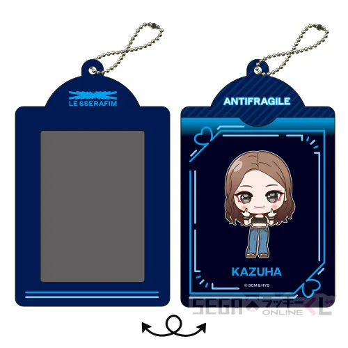 D賞-4 カードケース KAZUHA [約W8.3cm×H13.4cm]