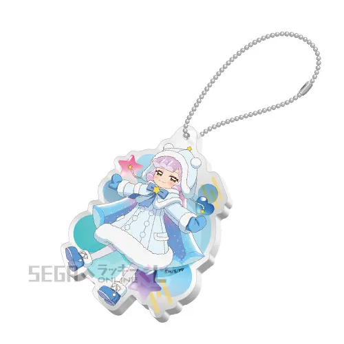 E賞-9 アクリルキーホルダー 冬の装いのかわいいぷにる A [約W6cm×H9.8cm]