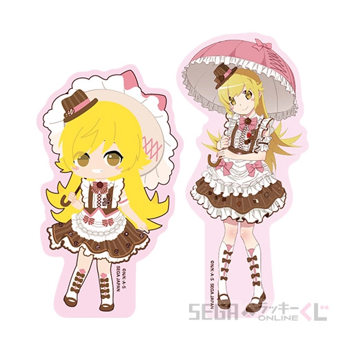 F賞-1 ステッカーセット 忍野忍 [約5.5-8×2.5-4.5cm]
