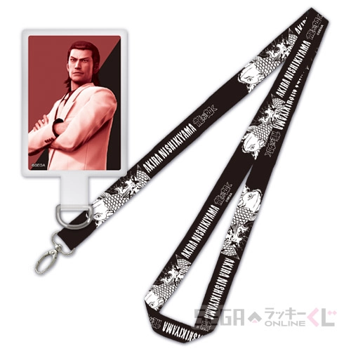 G賞-2 カラーフォンタブ＆ネックストラップ 錦山彰 [フォンタブ : 全長約9cm ネックストラップ : 全長約68.5cm]