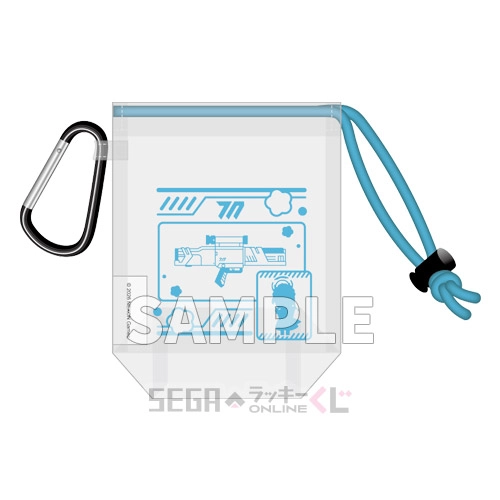 D賞-10 ふわぷち カラビナ付きビニールポーチ トキ B [全長約11cm]