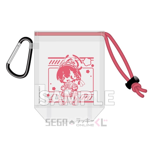 D賞-1 ふわぷち カラビナ付きビニールポーチ ネル A [全長約11cm]