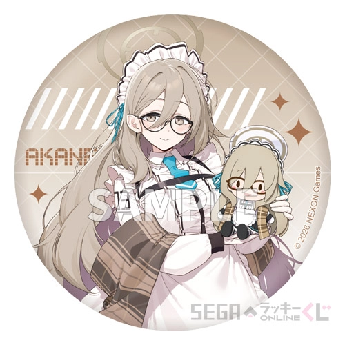F賞-7 ふわぷち BIG缶バッジ アカネ A [全長約7.5cm]