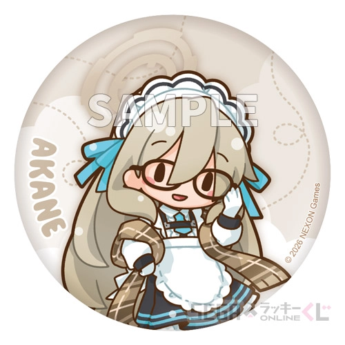 F賞-8 ふわぷち BIG缶バッジ アカネ B [全長約7.5cm]