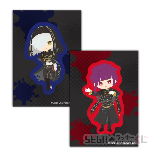 H賞-11 デフォルメステッカーセット 御影 密・有栖川 誉 [全長約7cm]