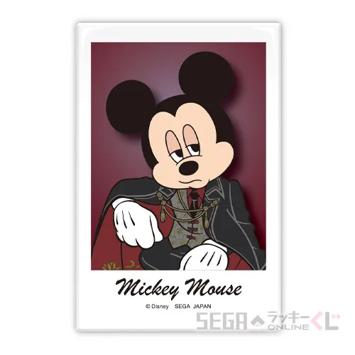 E賞-1 缶バッジ ミッキーマウス [全長約8cm]