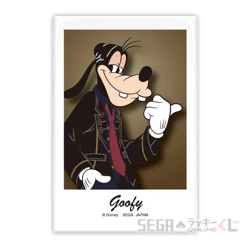 E賞-2 缶バッジ グーフィー [全長約8cm]