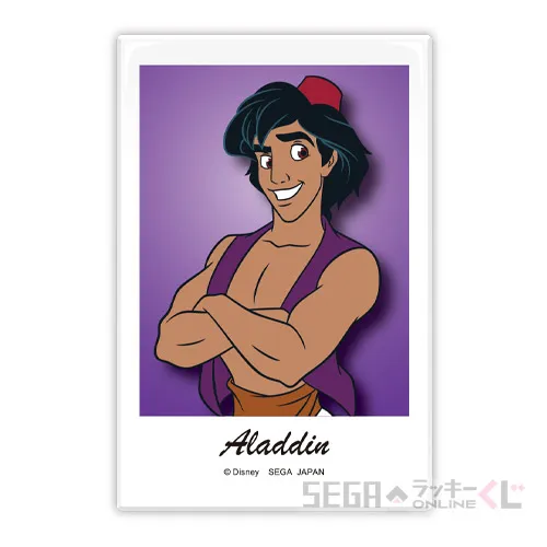 E賞-7 缶バッジ アラジン [全長約8cm]
