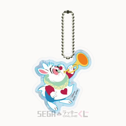 E賞-2 アクリルチャーム 白うさぎ 全長約5cm