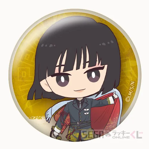 E賞-4 缶バッジ 阿佐馬 芳経 B 全長約7.5cm