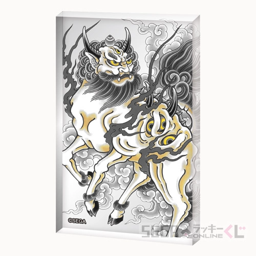 H賞-16 刺青アクリルブロック 白澤 全長約8cm