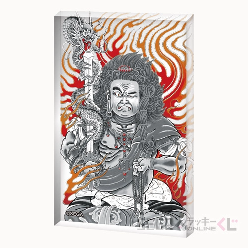H賞-4 刺青アクリルブロック 不動明王 全長約8cm