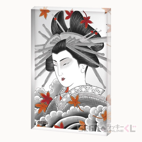 H賞-9 刺青アクリルブロック 天女 全長約8cm