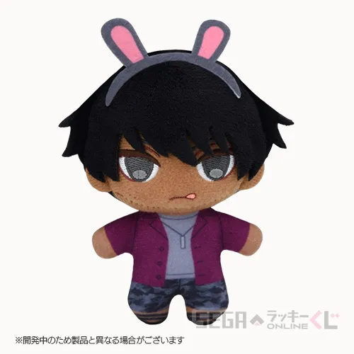 C賞-9 ぬいぐるみマスコット 桃角桜介 全長約11cm