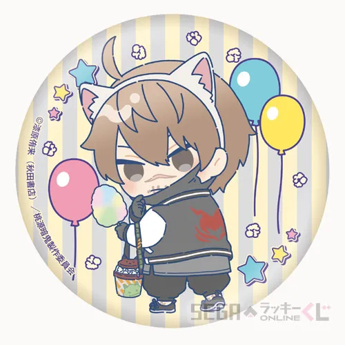 E賞-6 缶バッジ 皇后崎 迅 B 全長約7.5cm