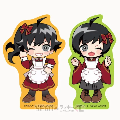 F賞-7 ステッカーセット 阿良々木火憐＆阿良々木月火 全長約7cm
