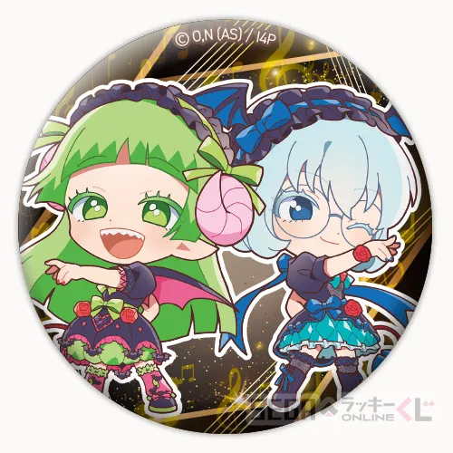 E賞-11 缶バッジ ウァラク・クララ/クロケル・ケロリ 全長約7.5cm