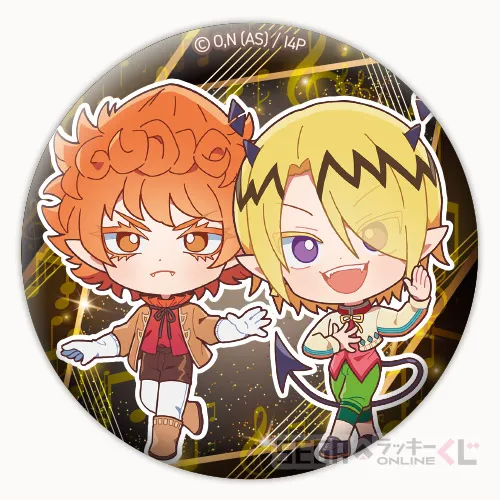 E賞-13 缶バッジ シャックス・リード/アガレス・ピケロ 全長約7.5cm