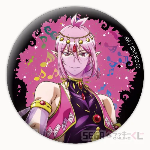 E賞-2 缶バッジ アスモデウス・アリス 全長約7.5cm