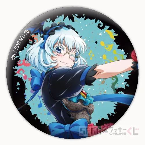 E賞-5 缶バッジ クロケル・ケロリ 全長約7.5cm