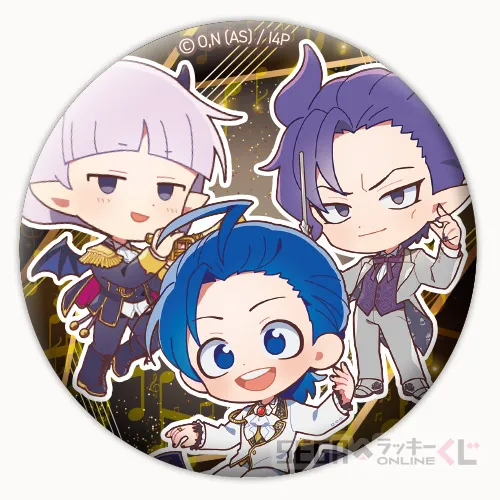 E賞-9 缶バッジ 鈴木入間/プルソン・ソイ/ナベリウス・カルエゴ 全長約7.5cm