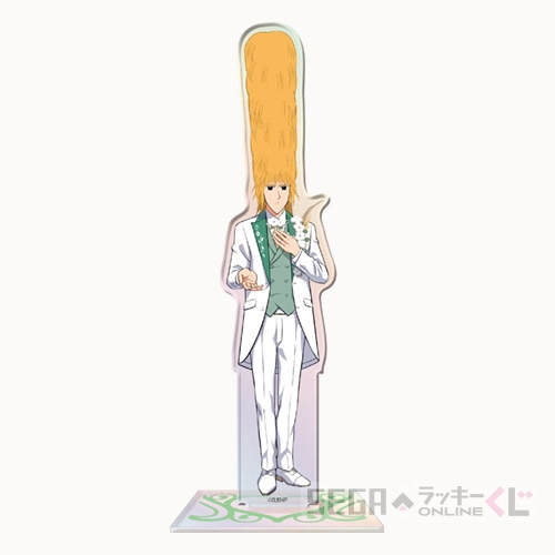 B賞-8 オーロラアクリルスタンド おこのみ太郎 全長約11~15.5cm