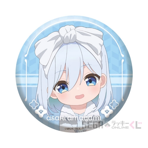 E賞-12 缶バッジ 甘神朝姫 デザインＤ [約7.5cm]