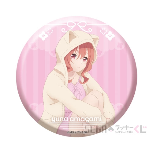 E賞-2 缶バッジ 甘神夕奈 デザインＡ [約7.5cm]
