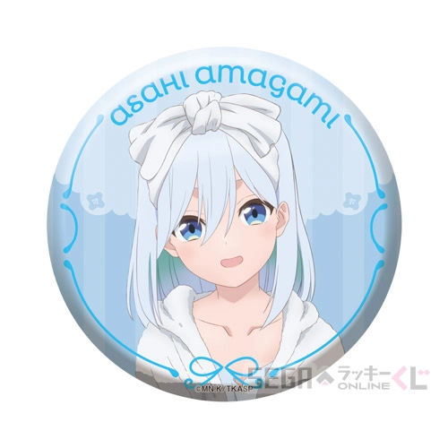 E賞-6 缶バッジ 甘神朝姫 デザインＢ [約7.5cm]