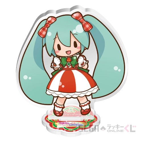 C賞-3 アクリルスタンド 初音ミク ラブリーストロベリー [約W7.7cm×H8.3cm]