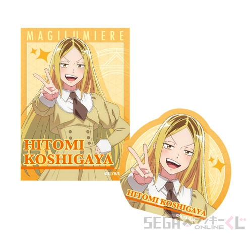 F賞-2 ステッカーセット 越谷 仁美 A [約W5cm×H7cm/約W5.2cm×H5cm]