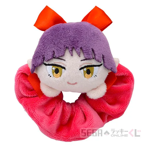 D賞-6 マスコット付シュシュ ねこ娘 [約5-6.5×5.5×7cm]