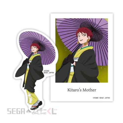 F賞-5 ステッカーセット 鬼太郎の母 [約1.5-9×2-6.5cm]