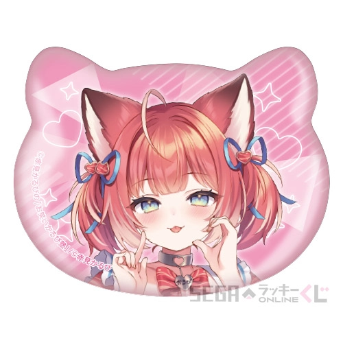 E賞-1 缶バッジ 赤見かるび デザインA [約6×4cm]