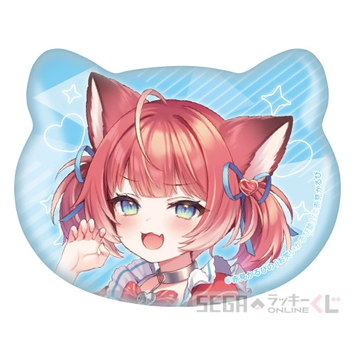 E賞-2 缶バッジ 赤見かるび デザインB [約6×4cm]