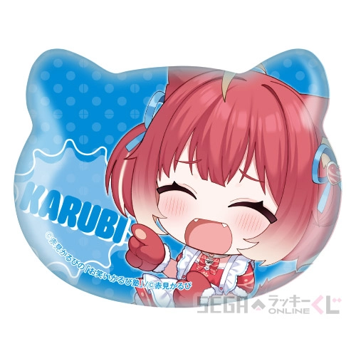 E賞-4 缶バッジ 赤見かるび デザインD [約6×4cm]