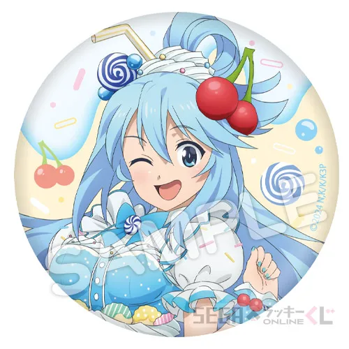E賞-1 BIG缶バッジ アクア A [約7.5cm]
