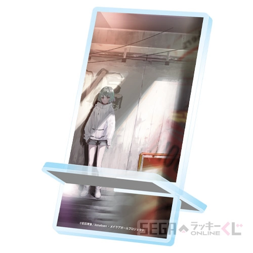C賞-3 アクリルスマホスタンド デザインC [本体 約W8cm×H14.5cm 台座 約W8cm×H8.5cm]