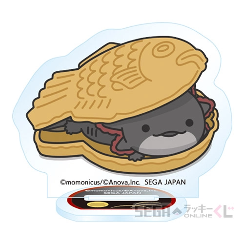 E賞-4 アクリルスタンド ブラック たい焼き [約4×5cm]