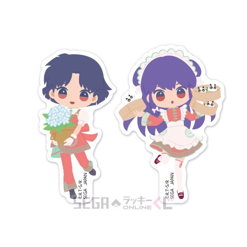 F賞-7 ステッカーセット 天道 あかね＆シャンプー [約3×5cm]