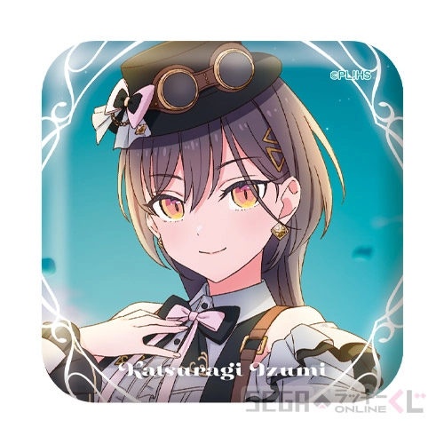 F賞-2 スクエア缶バッジ 桂城 泉 A [約W5×H5cm]