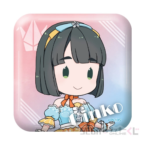F賞-6 スクエア缶バッジ 百生 吟子 [約W5×H5cm]