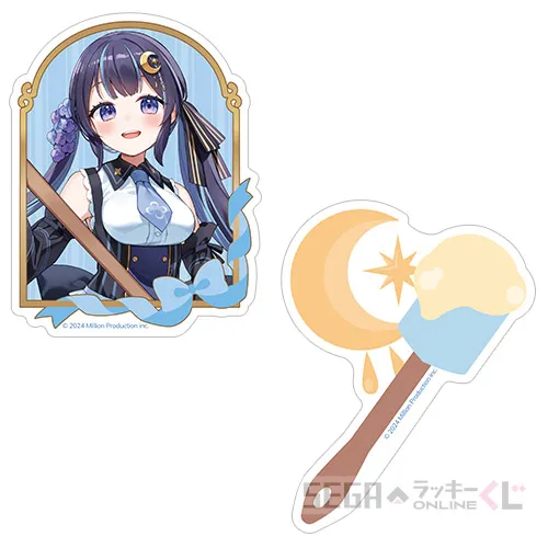 F賞-10 ステッカーセット ゆらぎゆら B [約W5.9cm×H7.7cm,約W6cm×H7.9cm]