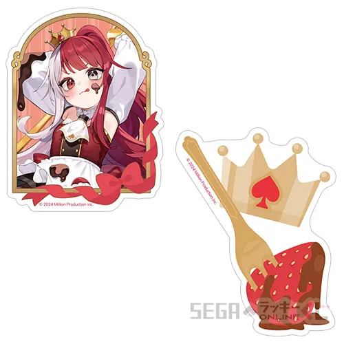 F賞-6 ステッカーセット あくび・でもんすぺーど B [約W5.9cm×H7.7cm,約W6cm×H7.8cm]