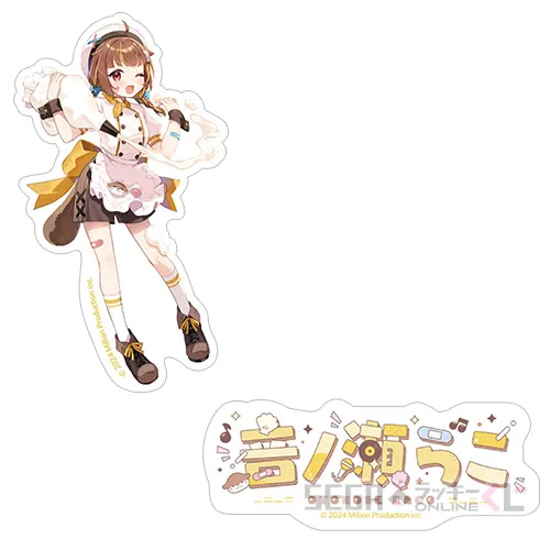 F賞-7 ステッカーセット 音ノ瀬らこ Ａ [約W4.1cm×H7.3cm,約W6.5cm×H2.5cm]