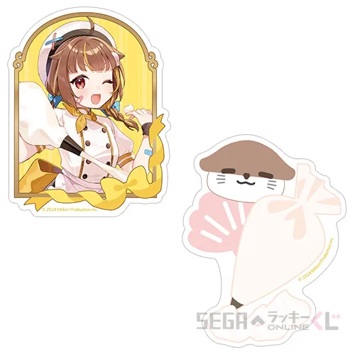 F賞-8 ステッカーセット 音ノ瀬らこ B [約W5.9cm×H7.7cm,約W5.9cm×H7.8cm]