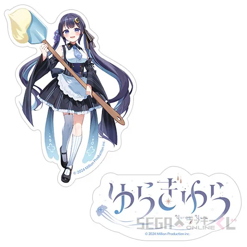 F賞-9 ステッカーセット ゆらぎゆら Ａ [約W5.7cm×H7.9cm,約W6.5cm×H3.2cm]