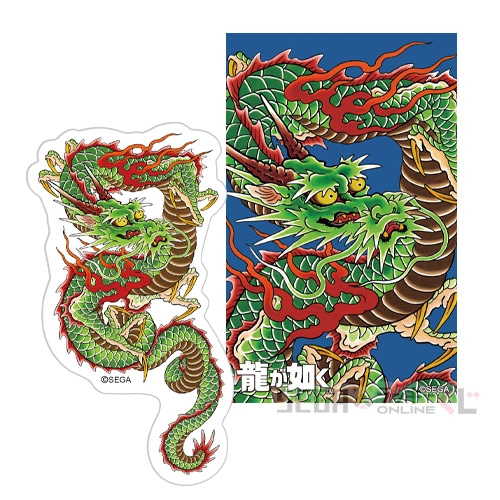 I賞-16 刺青ステッカーセット 青龍 [全長約8cm]